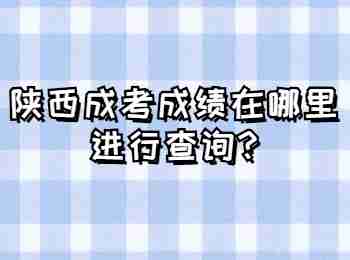 陜西成考成績在哪里進(jìn)行查詢