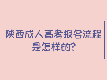 陜西成人高考報名流程是怎樣的