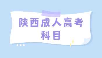 陜西成人高考科目