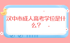 漢中市成人高考學位是什么