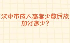 漢中市成人高考少數民族加分多少