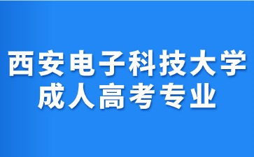 2024年西安電子科技大學成人高考專業