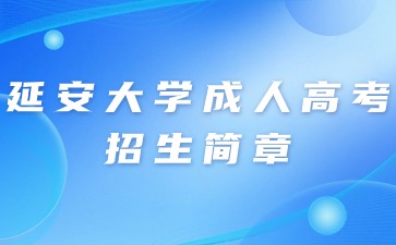 2024年延安大學成人高考招生簡章