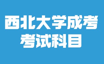 2024年西北大學成人高考考試要考幾門科目？